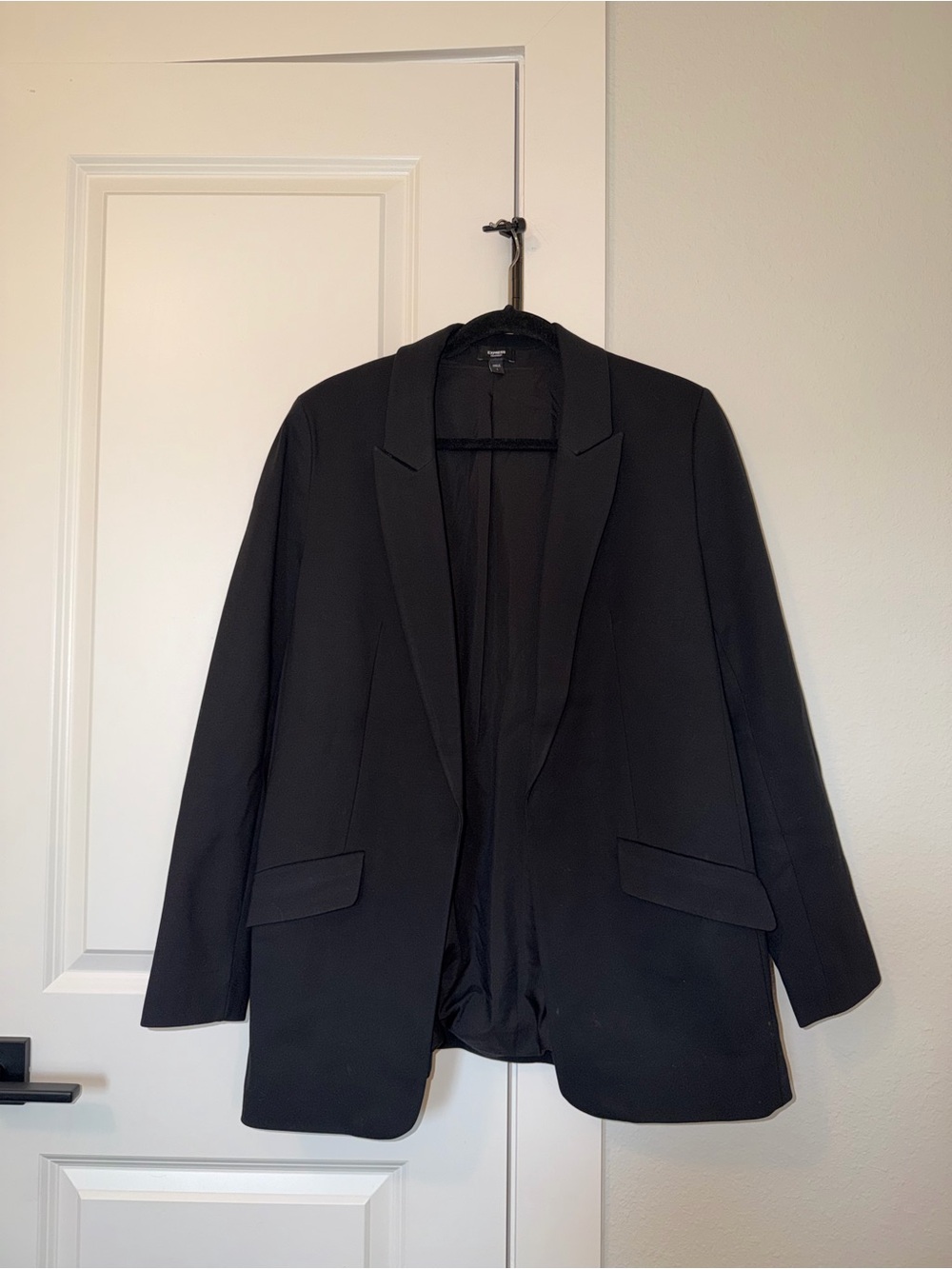 Express Classic Black Open-Front Blazer